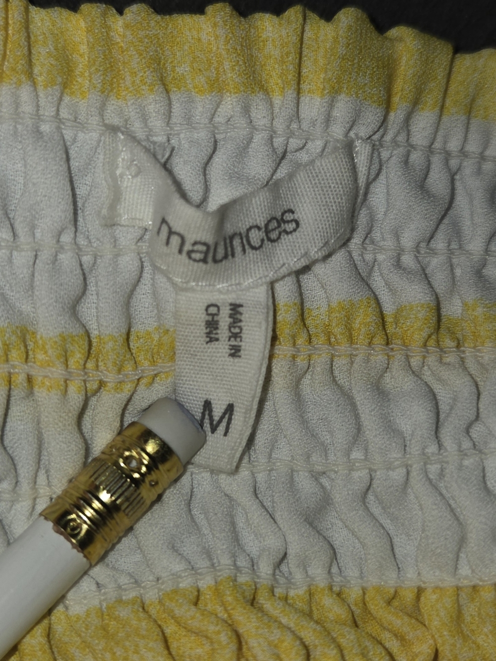Maurices Summer Sundress - Yellow and White Striped Tie Front Size Medium - Picture 10 of 10